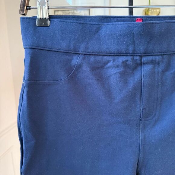 Spanx Ponte Knit Navy Blue Skinny Pants The Perfect Pant Ankle L - Picture 2 of 7